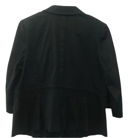Lane Bryant Black Cotton Blazer Size 20 - Picture 2 of 4